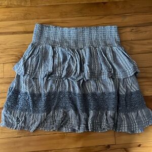 ELAN Smocked Ruffle Tiered Skirt crochet